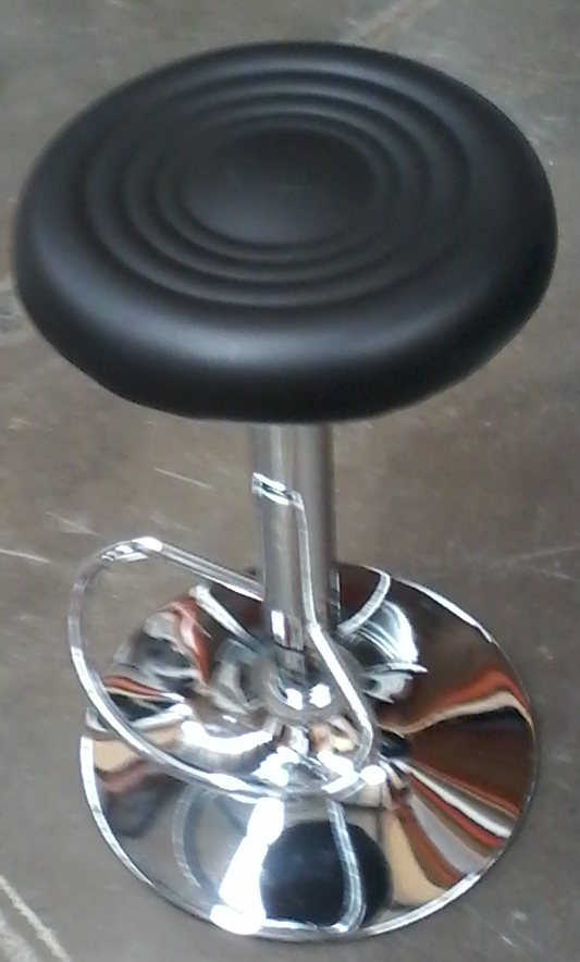 Stool - Bar - Black - Round - Gaslift