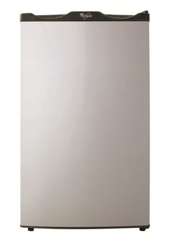 Bar Fridge - Black & Silver - Solid Door