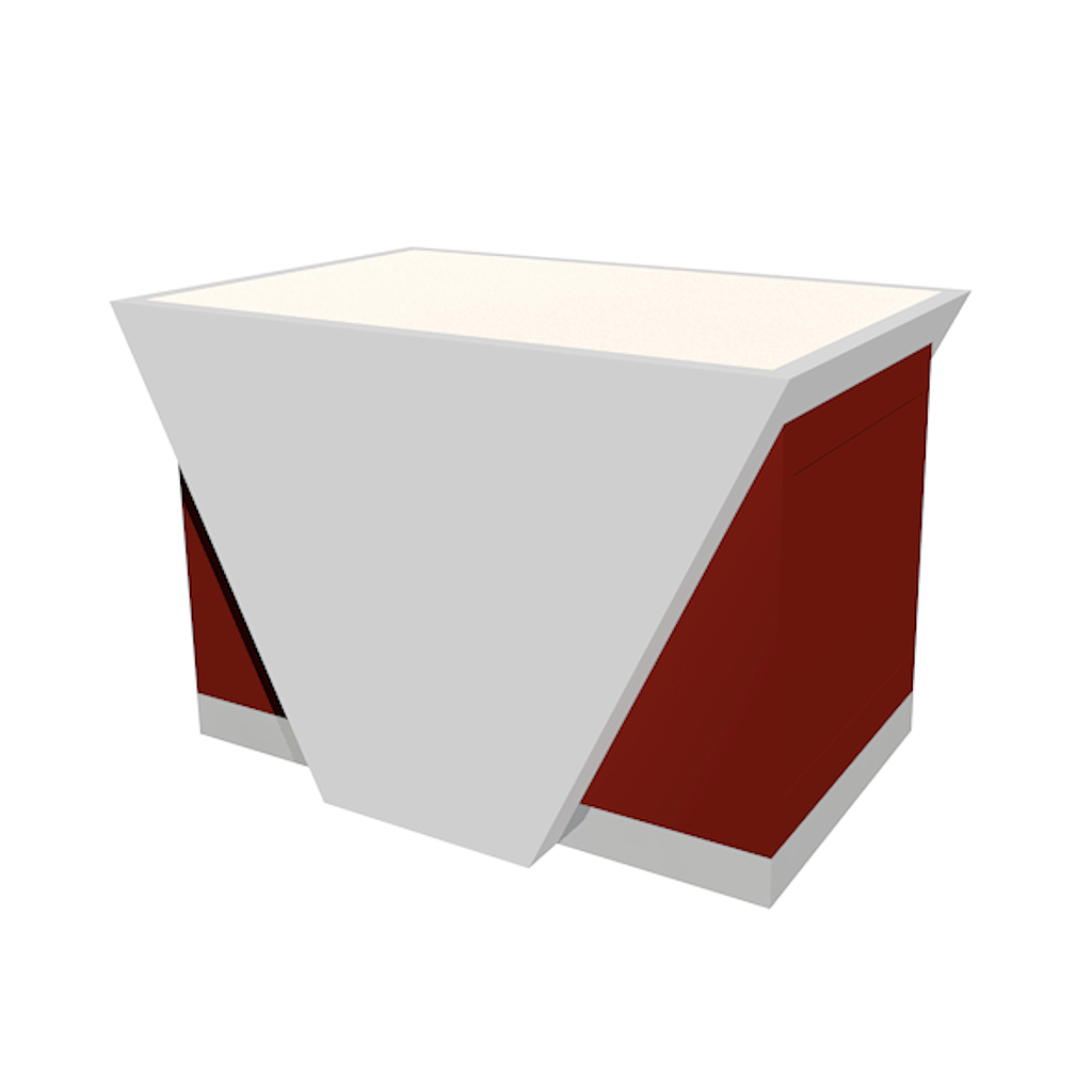 Counter - Reception - Angular Front & Backlit Top - Spray-painted finish