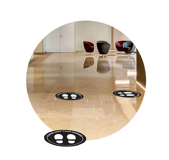 COVID-19 Floor Graphics - Circles
