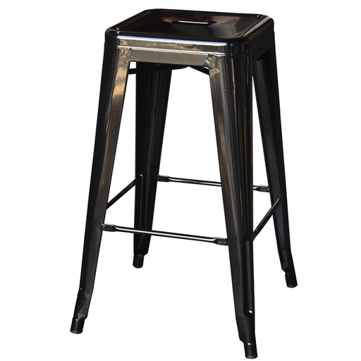 [Stock] Stool - Tolix (black) - 660mmH
