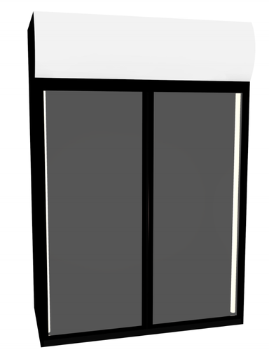 [Stock] Fridge - Black - Double Glass Door