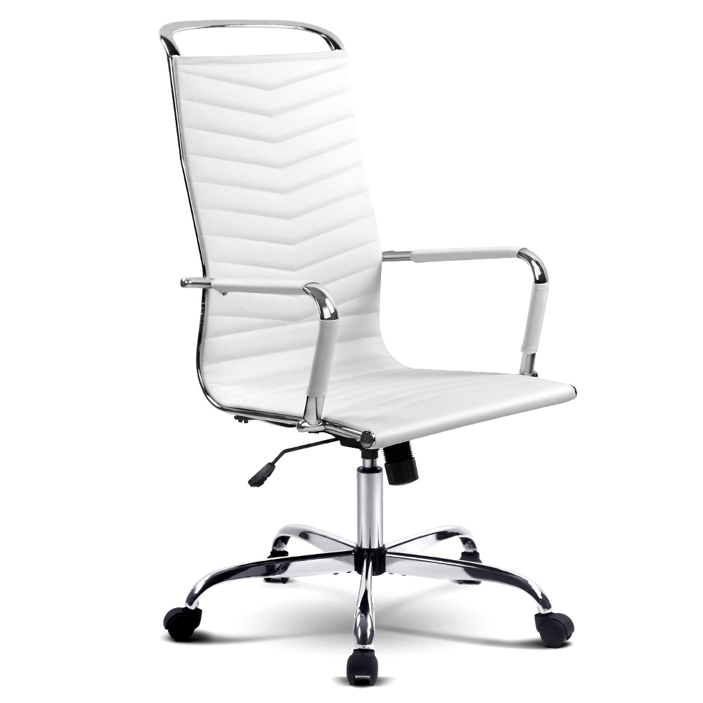 Chair - Meeting - White and Chrome