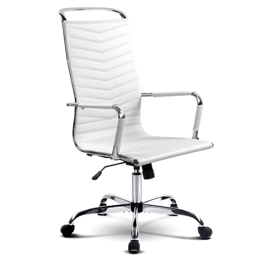 [Stock ] Chair - Meeting - White and Chrome