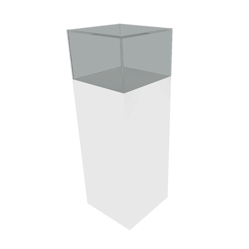 [Stock] Plinth - Acrylic Display Case - 450mm Sq top - Spray-painted finish