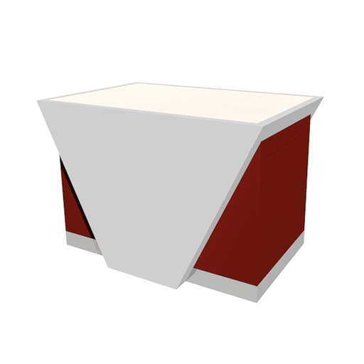 [Stock] Counter - Reception - Angular Front & Backlit Top - Spray-painted finish